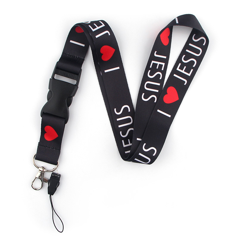 Neck Hanging Phone Holder - 私はイエスが大好きです-安全ハンギングネックストラップストラップ、ID名バッジホルダー、紛失防止クラスプロープキーホルダー、裏庭、ストラップ、携帯電話