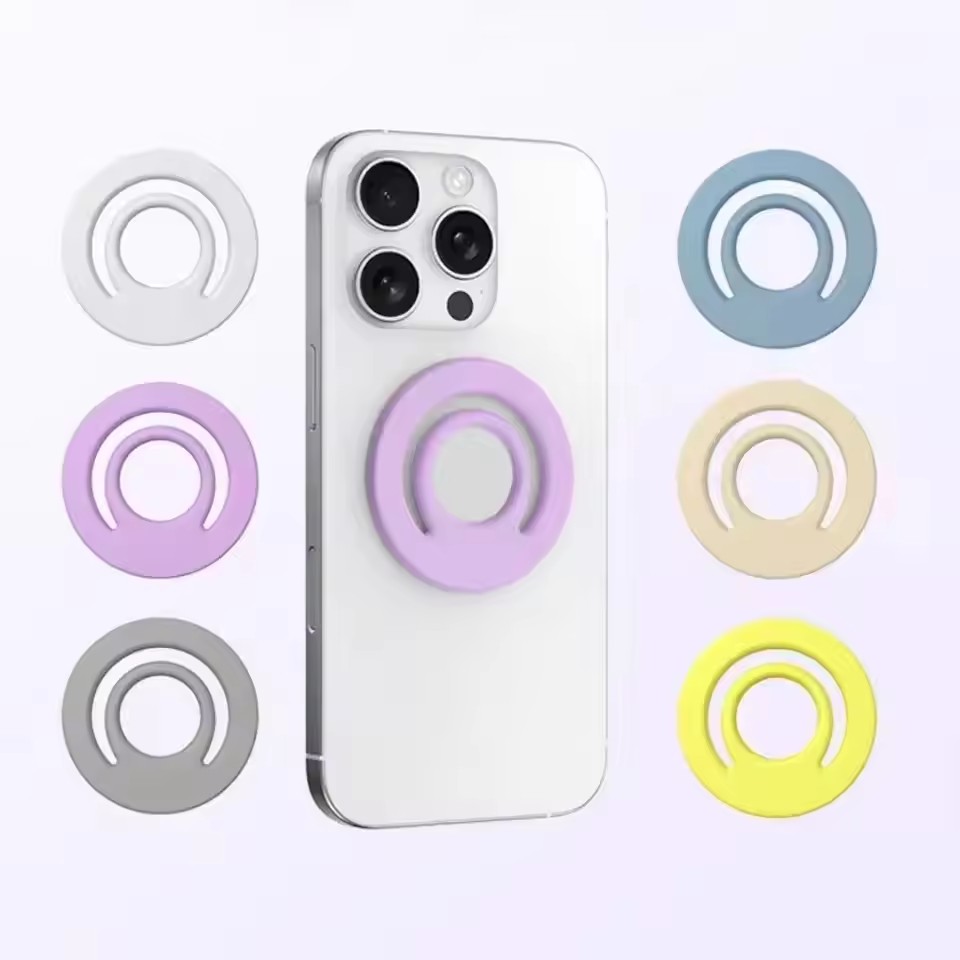 Phone Accessories Crochet - マグネット式シリコンスタンドフィンガーリング車載ホルダー iPhone 16 15 14 Pro
