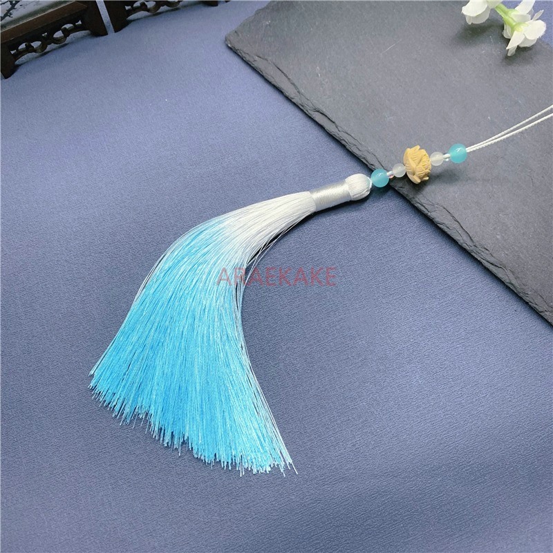 Phone Accessories Hanging - グラデーションタッセル蓮の花電話吊り下げタッセル、フルートファンペンダント、アクセサリー、バッグペンダント、中国風
