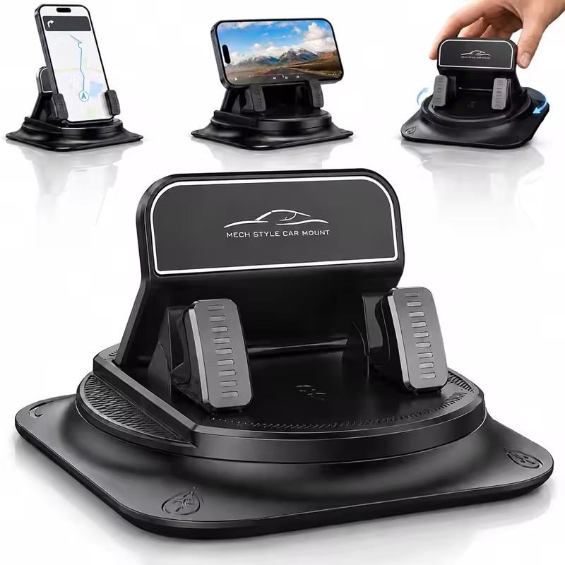 Phone Accessories Holder Car - 360 ° 度角調整可能な車載携帯電話ホルダー、滑り止めシリコン製ダッシュボード電話ホルダー、自由回転式ユニバーサルヘッドアップナビゲーションホルダー