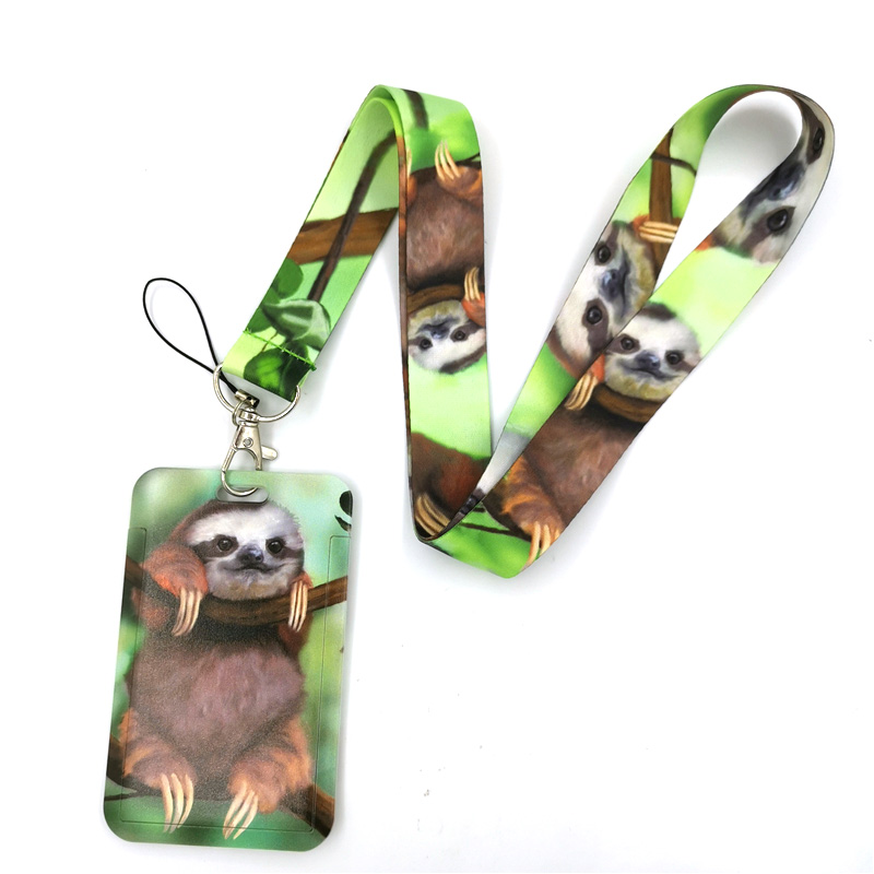 Neck Hanging Phone Holder - キーホルダーネームコード,本物の動物,ナマケモノ,アニメ,携帯電話コード,ネックストラップ,キーホルダー