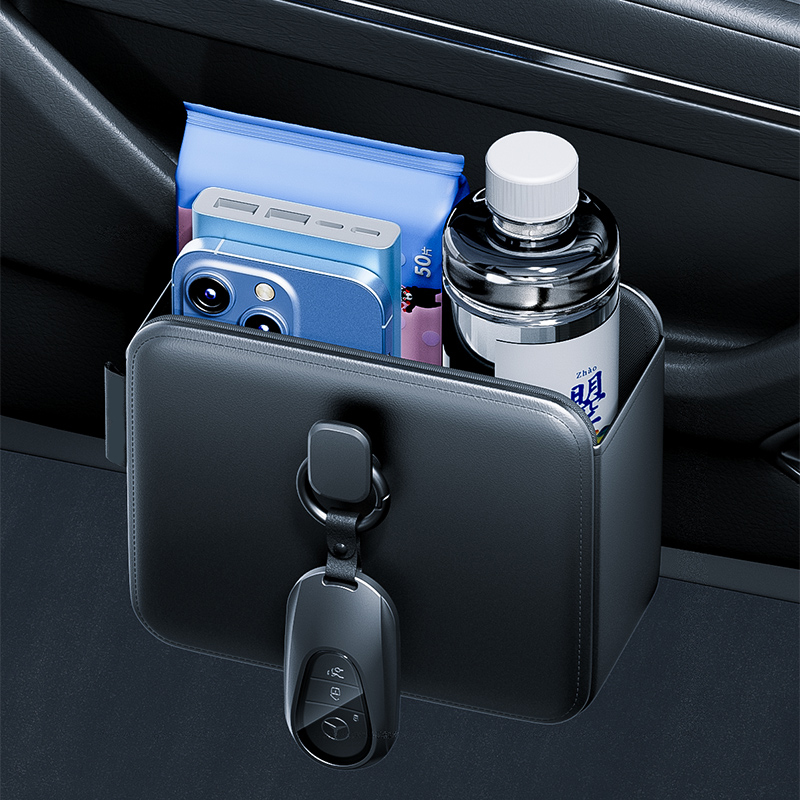 Phone Accessories Hanging - 車のドア収納ポケットぶら下げカップホルダーユニバーサル自動車シートバックオーガナイザーカード電話キー粘着ポーチインテリアアクセサリー