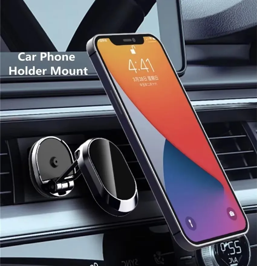 マグネット式車載電話ホルダー マグネット式電話ブラケット 折 - Phone Accessories Holder Car のレビューと価格