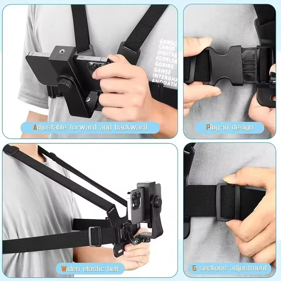 1 PC 調節可能な電話クリップホルダー チェストストラップ - Phone Accessories In China のレビューと価格