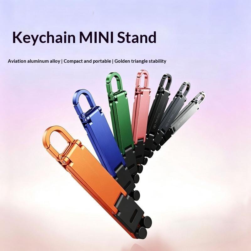 折りたたみ式ミニキーホルダー型携帯電話スタンド、多角度調整可 - Desk Phone Stand のレビューと価格