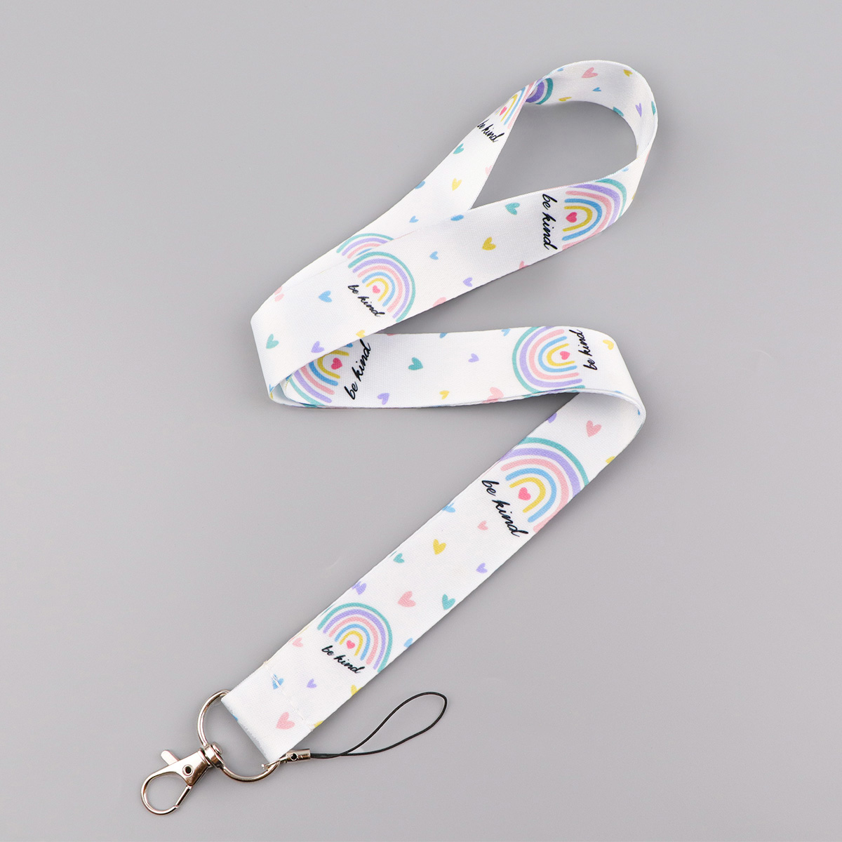 レインボーキーホルダー用ストラップ「Be Kind」引用ネッ - Neck Hanging Phone Holder のレビューと価格