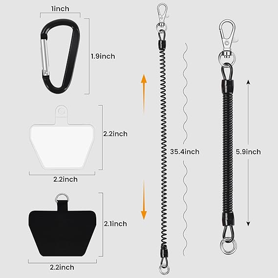 盗難防止伸縮式スプリングランヤード、紛失防止リストセーフティ - Phone Accessories Hanging のレビューと価格