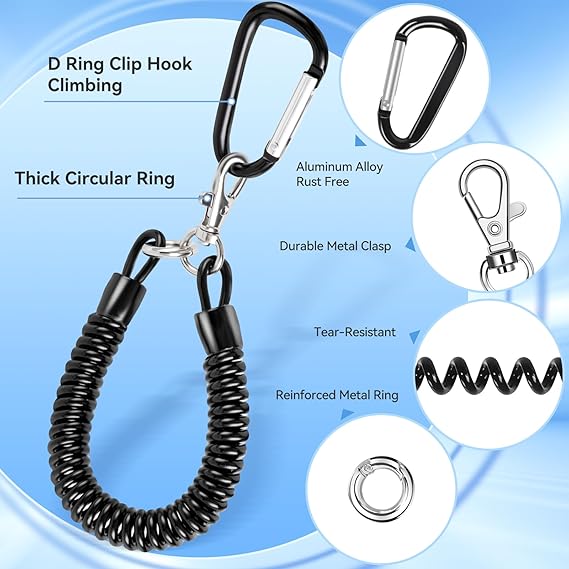 盗難防止伸縮式スプリングランヤード、紛失防止リストセーフティ - Phone Accessories Hanging のレビューと価格