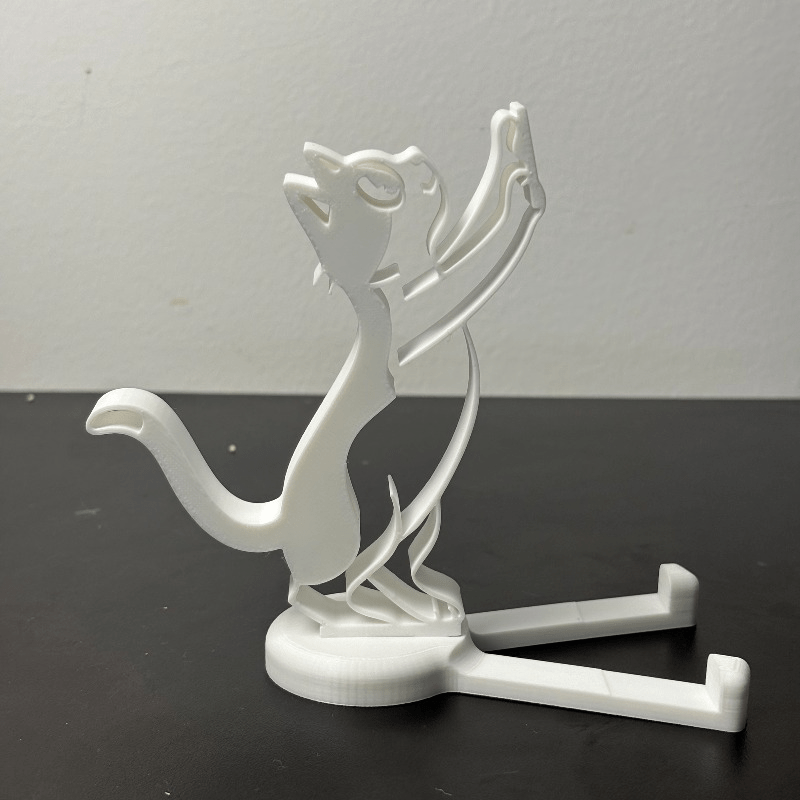 抽象的な中空ラインの猫型スマホスタンド、ミニマリストなキティ - Desk Phone Stand のレビューと価格