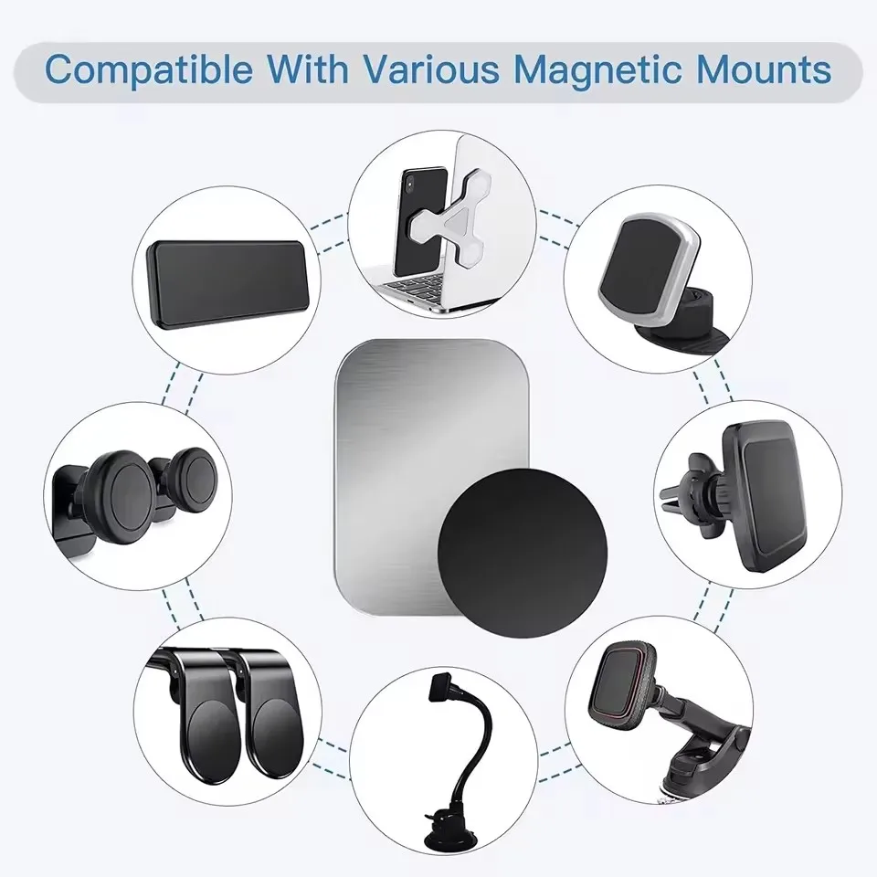 磁気式車載スマホホルダー用金属プレートディスク 薄い鉄板ステ - Phone Accessories Holder Car のレビューと価格