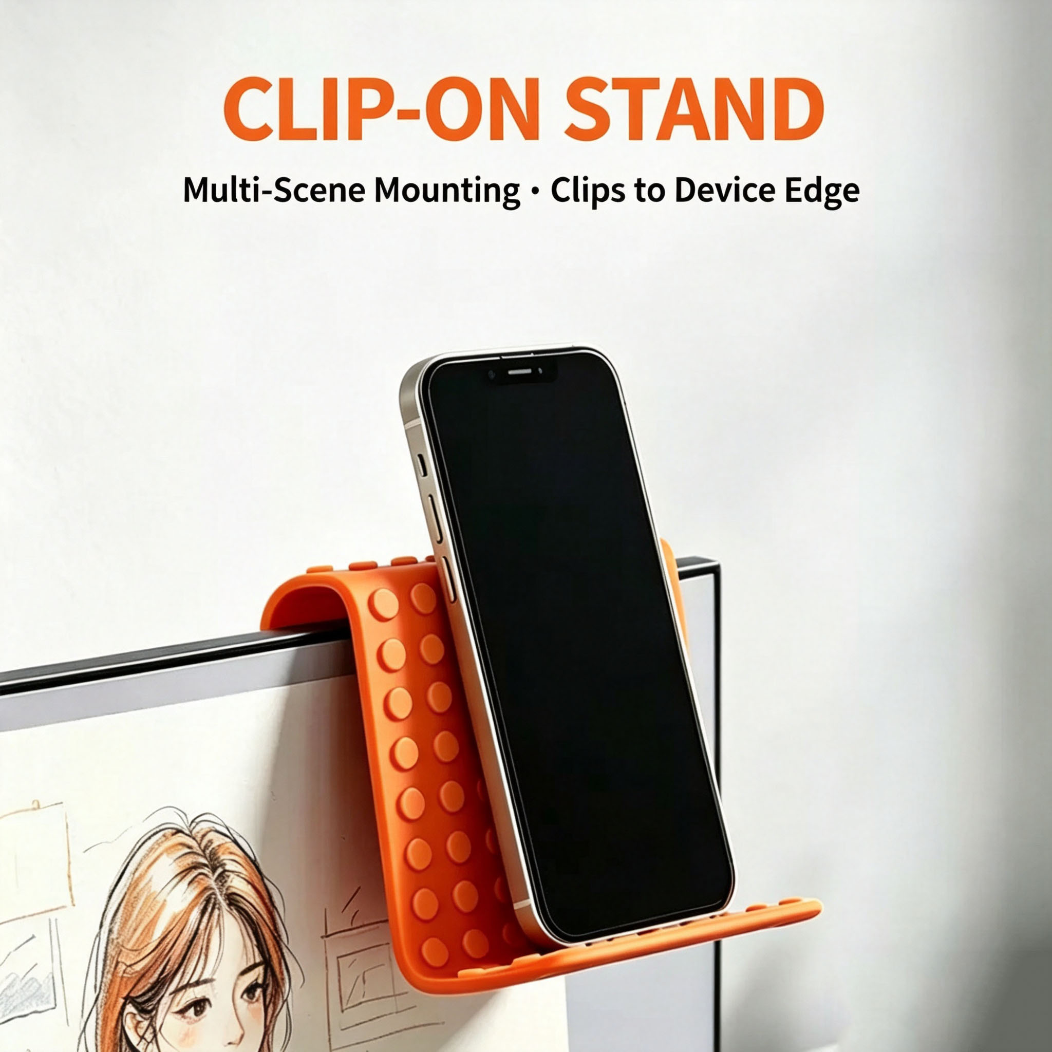 携帯用ユニバーサル携帯電話スタンド、角度調整可能なシリコン製 - Desk Phone Stand のレビューと価格