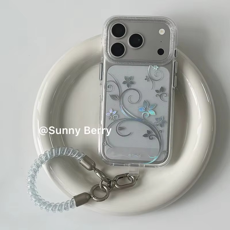 ファッションシンプルな花柄Y2Kグリッターフォンケース iP - Phone Accessories Kiosk のレビューと価格