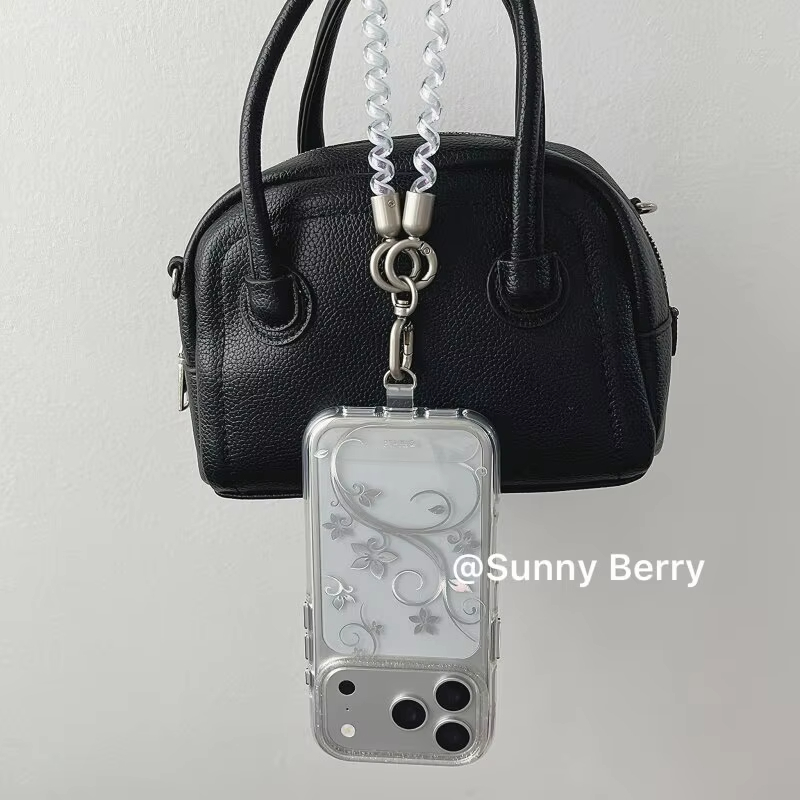 ファッションシンプルな花柄Y2Kグリッターフォンケース iP - Phone Accessories Kiosk のレビューと価格