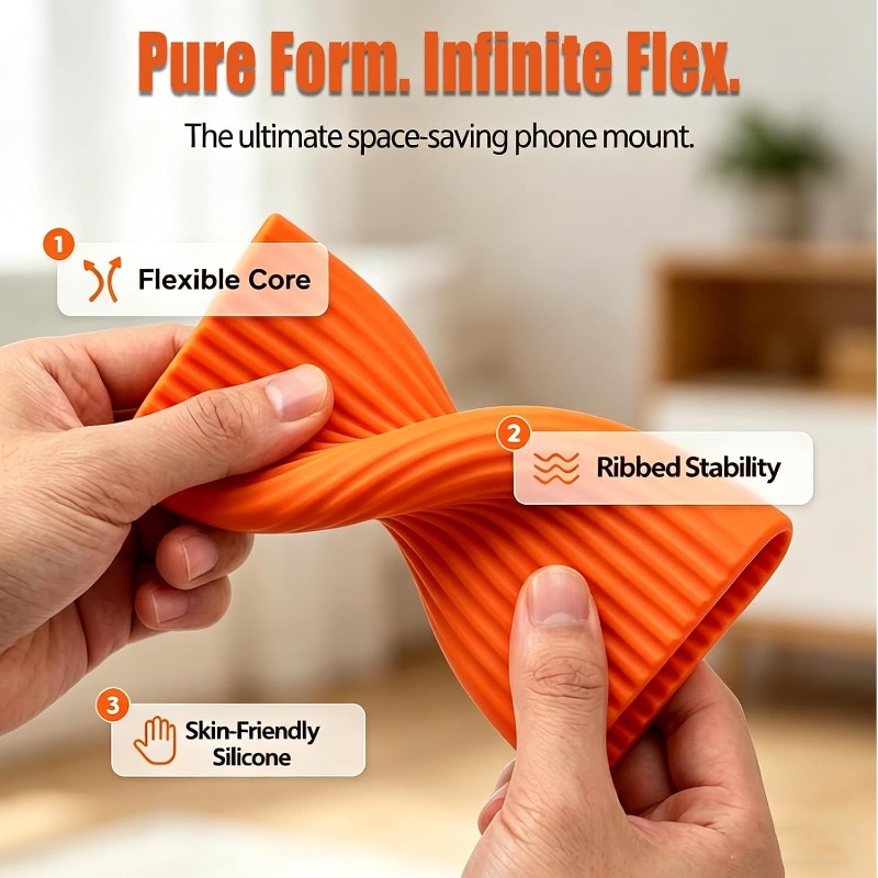 柔軟で折りたたみ可能なシリコン製スマホホルダー、携帯用調整可 - Desk Phone Stand のレビューと価格