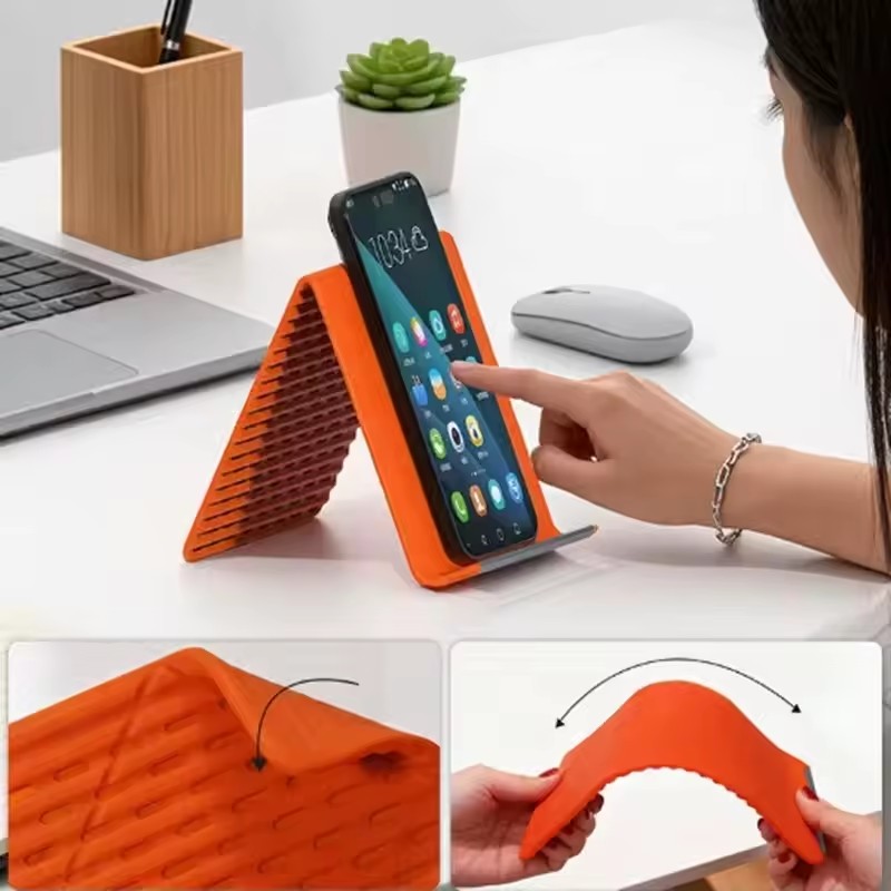 怠惰な携帯電話スタンドシリコンデスクトップタブレットラップト - Desk Phone Stand のレビューと価格