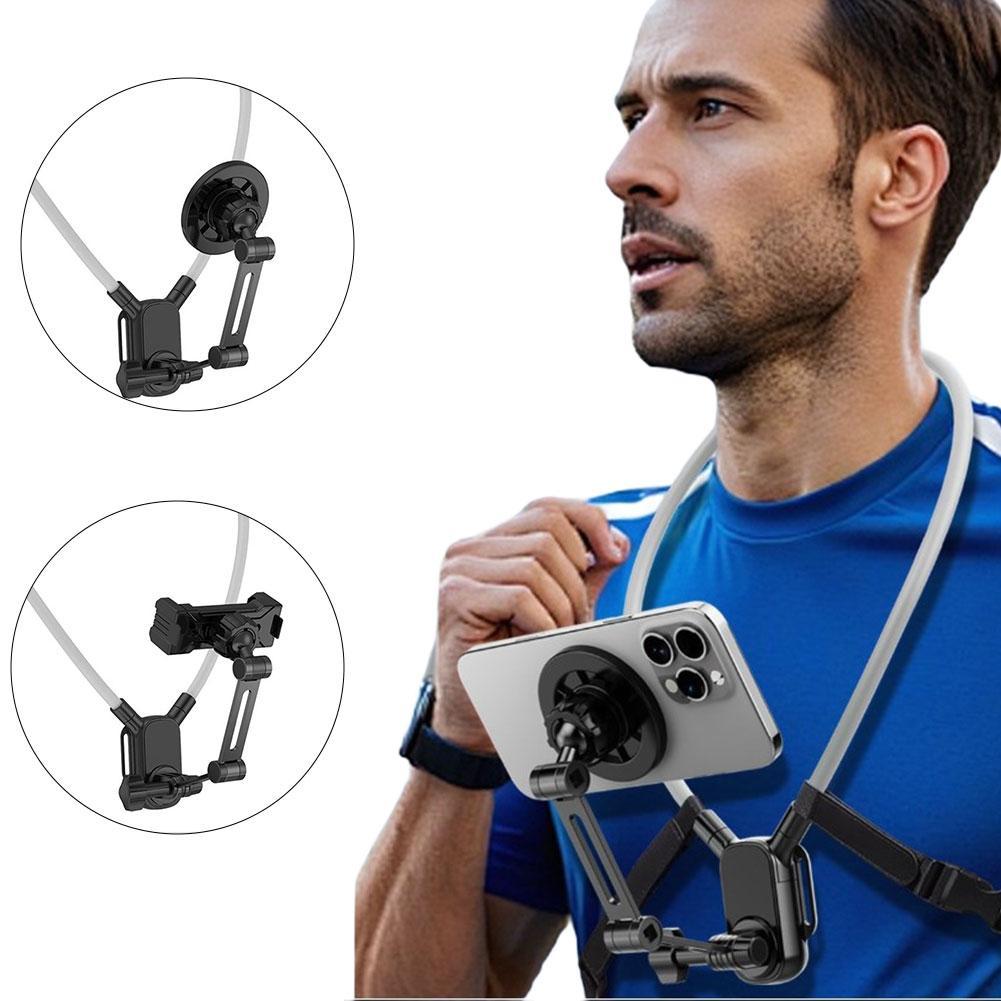 首掛け式スマホホルダー ポータブル ハンズフリー フレキシブ - Neck Hanging Phone Holder のレビューと価格