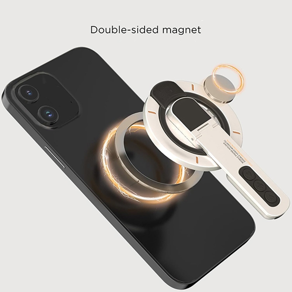 両面マグネット式スマホリングスタンド、360度回転 °    - Desk Phone Stand のレビューと価格