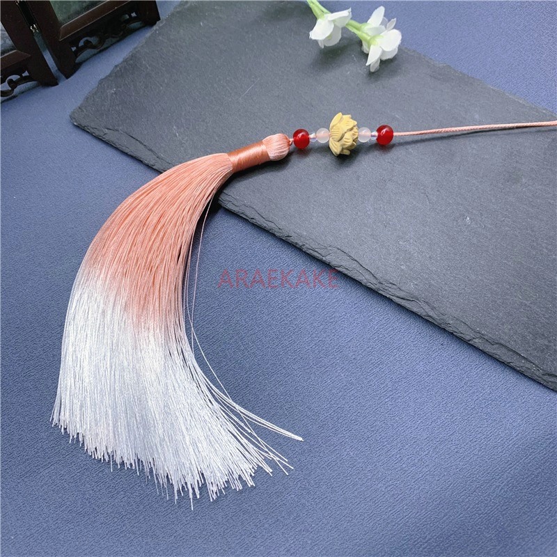 グラデーションタッセル蓮の花電話吊り下げタッセル、フルートフ - Phone Accessories Hanging のレビューと価格