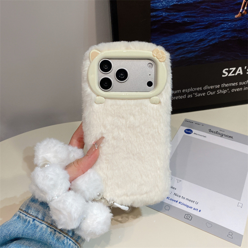 高級感のある無地のファー素材のプラッシュフォンケース iPh - Phone Accessories Kiosk のレビューと価格