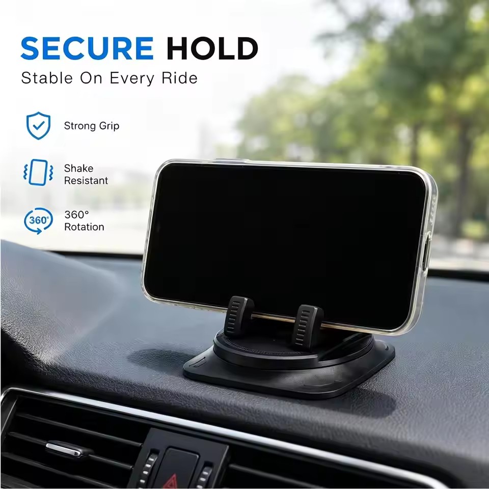 360 °   度角調整可能な車載携帯電話ホルダー、滑り止め - Phone Accessories Holder Car のレビューと価格