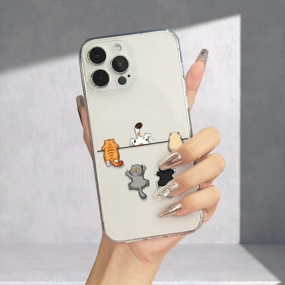 5匹のかわいい猫柄のスマホケース iPhone 11 12  - Phone Accessories Kiosk のレビューと価格
