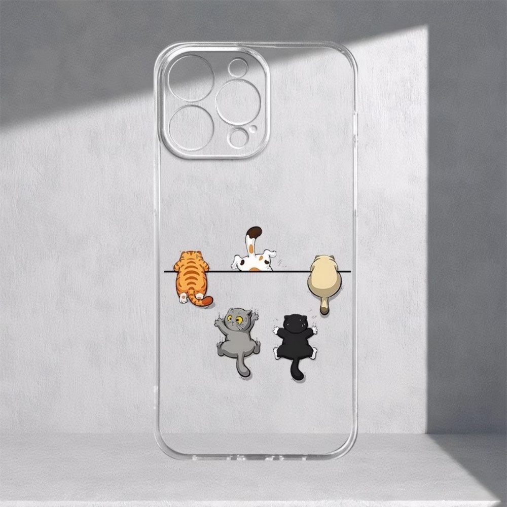 5匹のかわいい猫柄のスマホケース iPhone 11 12  - Phone Accessories Kiosk のレビューと価格