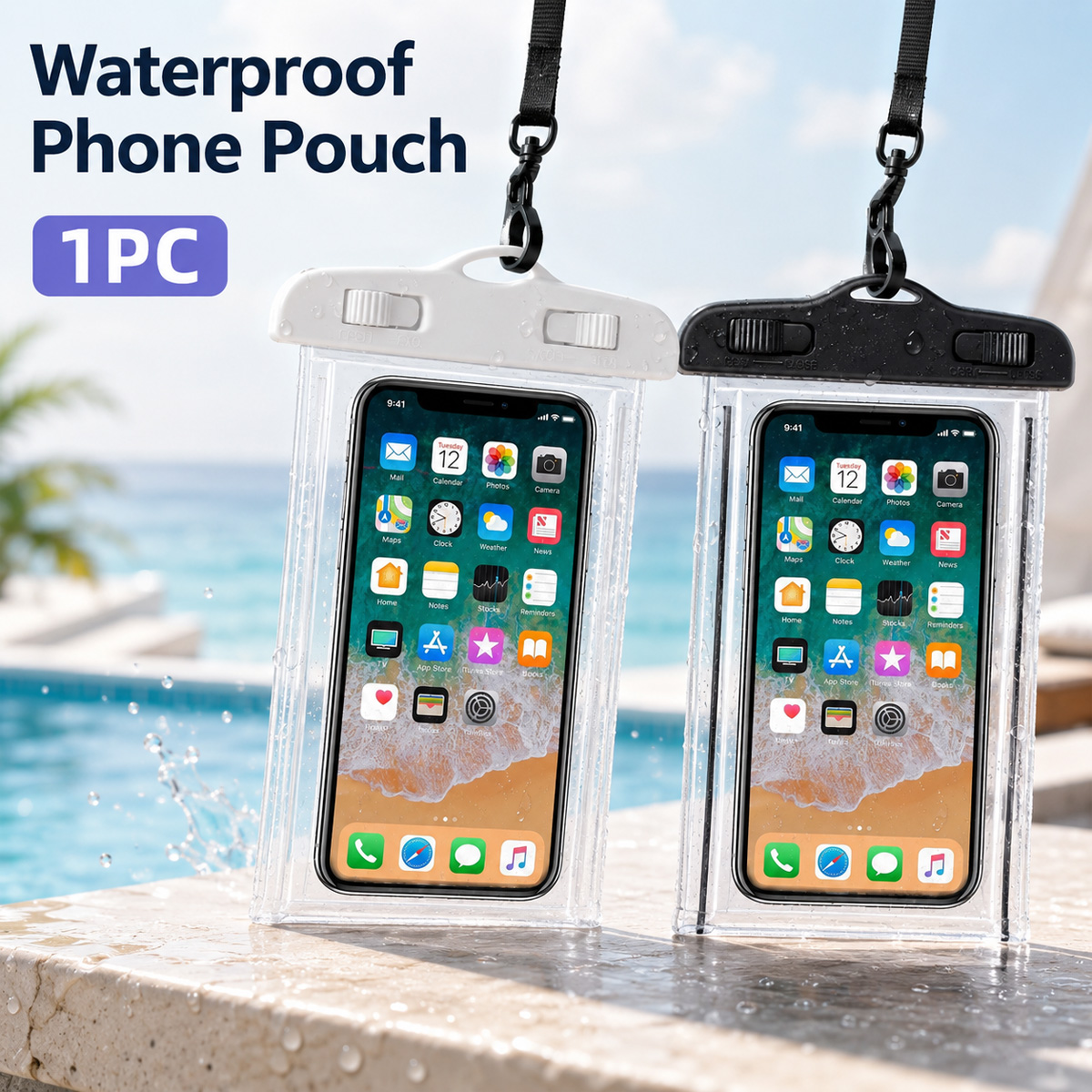 エアバッグフローティング防水電話スリーブ落下防止ネックハンギ - Neck Hanging Phone Holder のレビューと価格