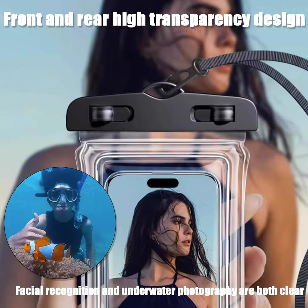 エアバッグフローティング防水電話スリーブ落下防止ネックハンギ - Neck Hanging Phone Holder のレビューと価格