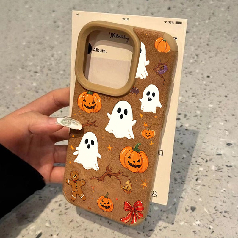 ハロウィンキュートなパンプキンゴースト柄のiPhoneケース - Phone Accessories Kiosk のレビューと価格