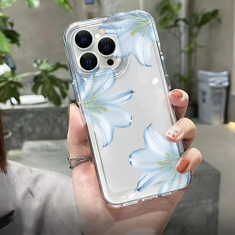 ファッショナブルで精巧な白いユリの花柄スマホケース iPho - Phone Accessories Kiosk のレビューと価格