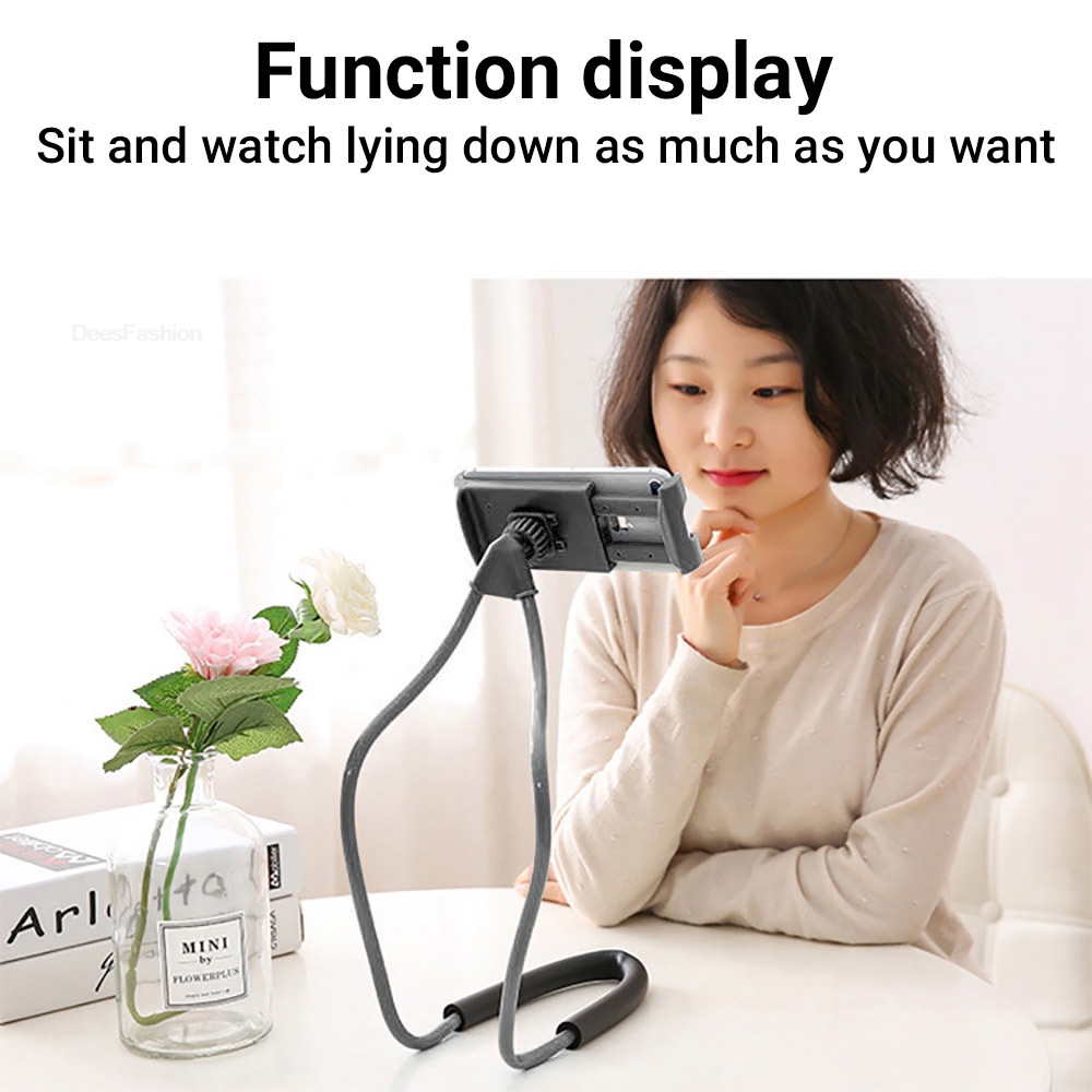 柔軟な携帯電話ホルダー、首掛け式怠惰なネックレスブラケット、 - Phone Accessories Hanging のレビューと価格